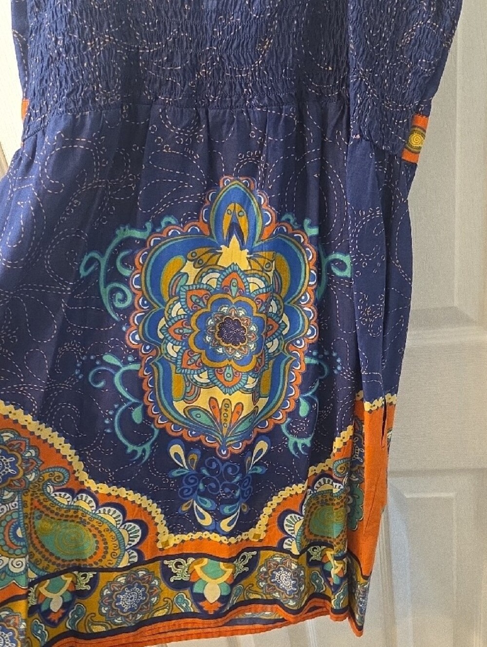 Red Camel Boho Paisley-Style Midi Dress - Picture 3 of 6